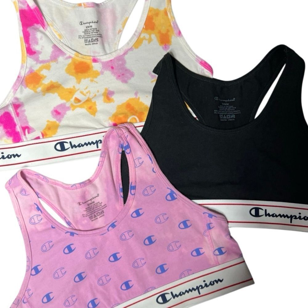 Champion Sports Bra Set of 3 Size Medium